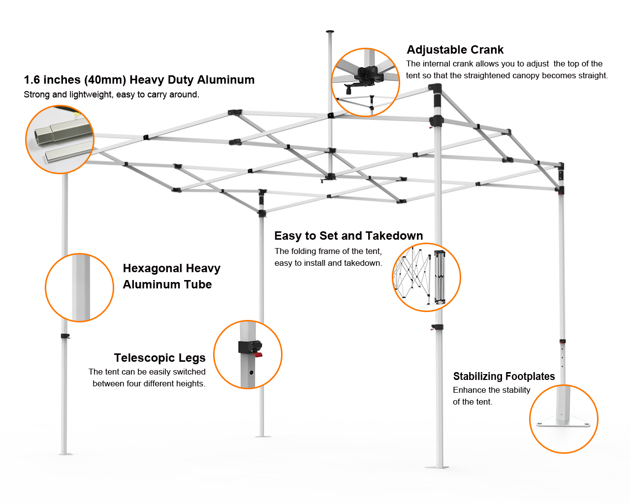 Ez up tent parts top
